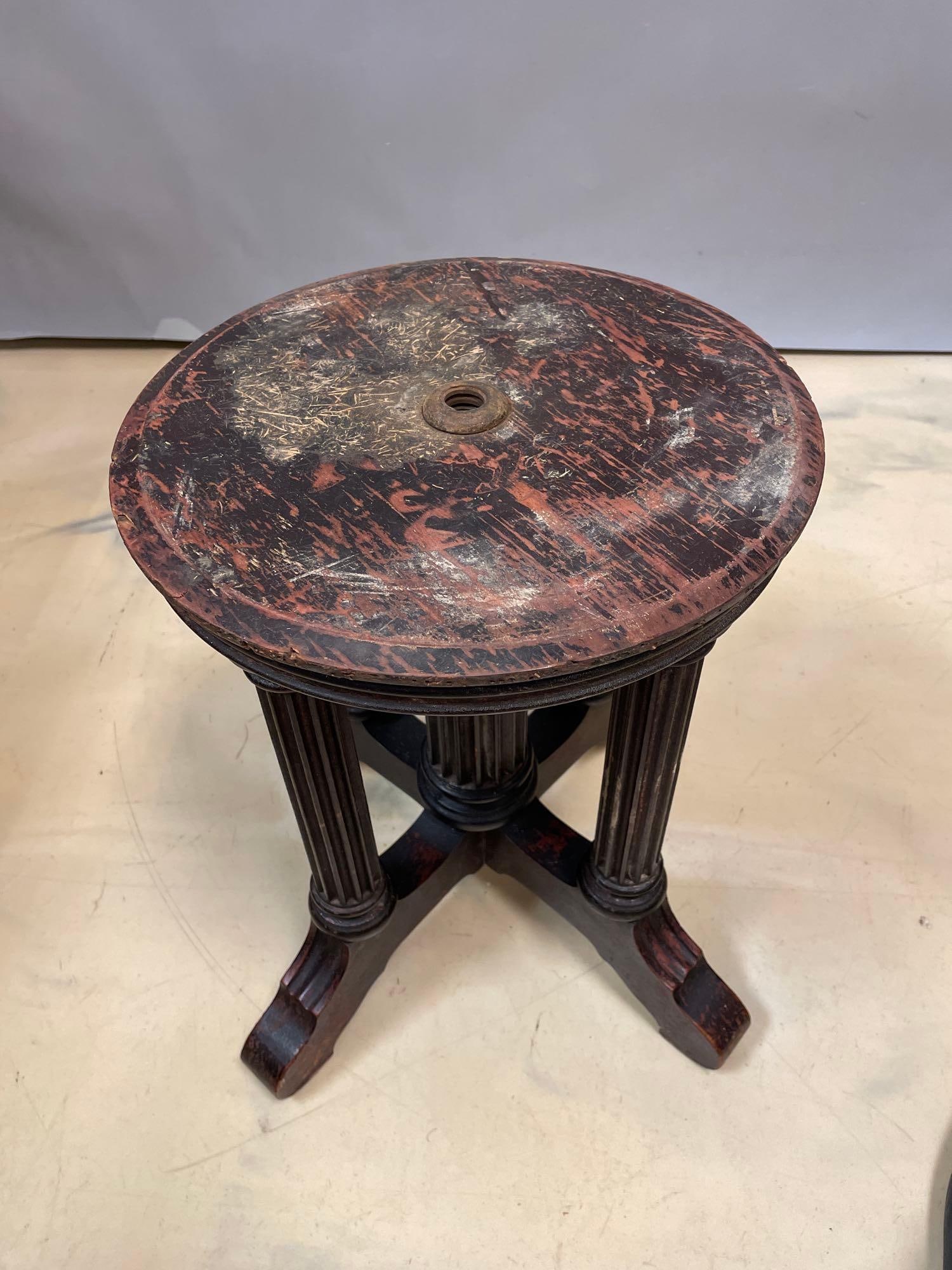 Antique English Regency Stool Table - 4