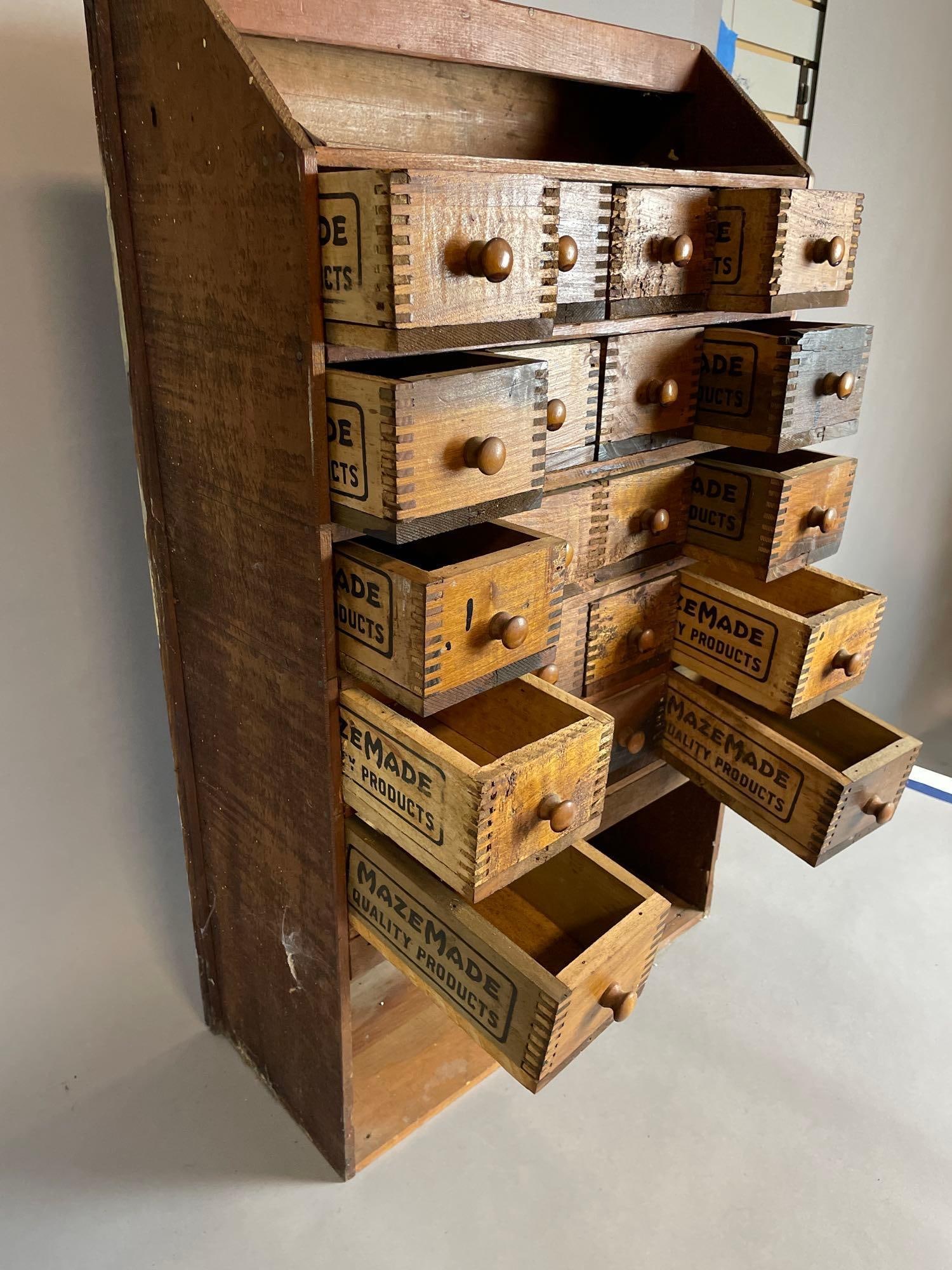 Primitive Handmade Hardware Drawer Cabinet - 4