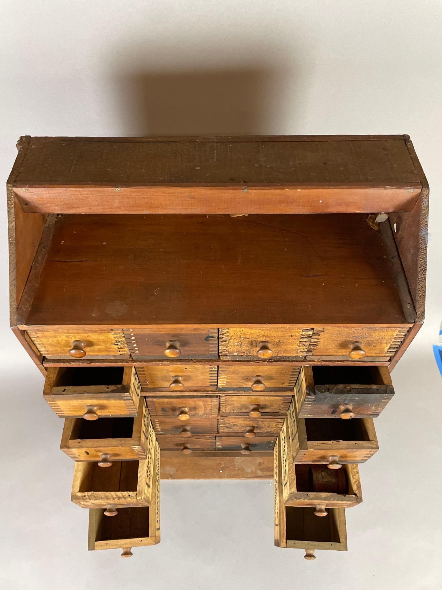 Primitive Handmade Hardware Drawer Cabinet - 5