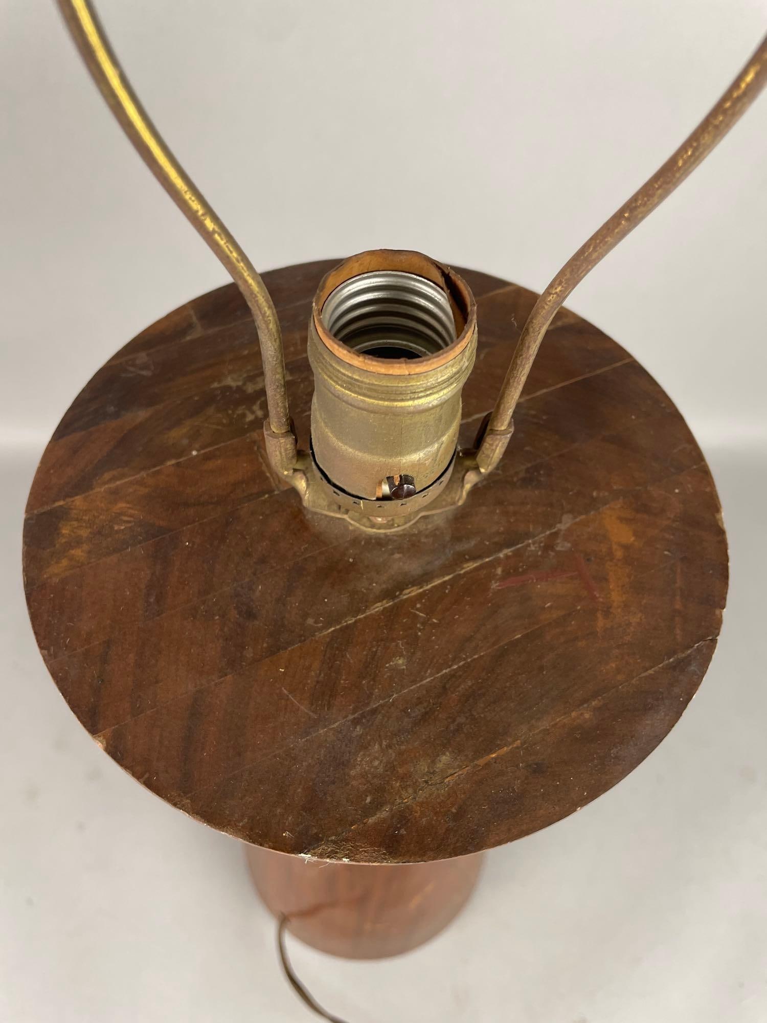 MCM Walnut Hourglass Table Lamp - 4