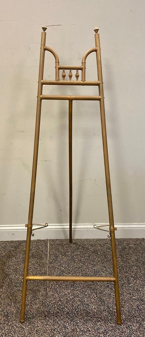 Antique Victorian Eastlake Brass Artist Drawing Easel: Measures L 60 W 16 inches. No in house Shipping, third party recommended.