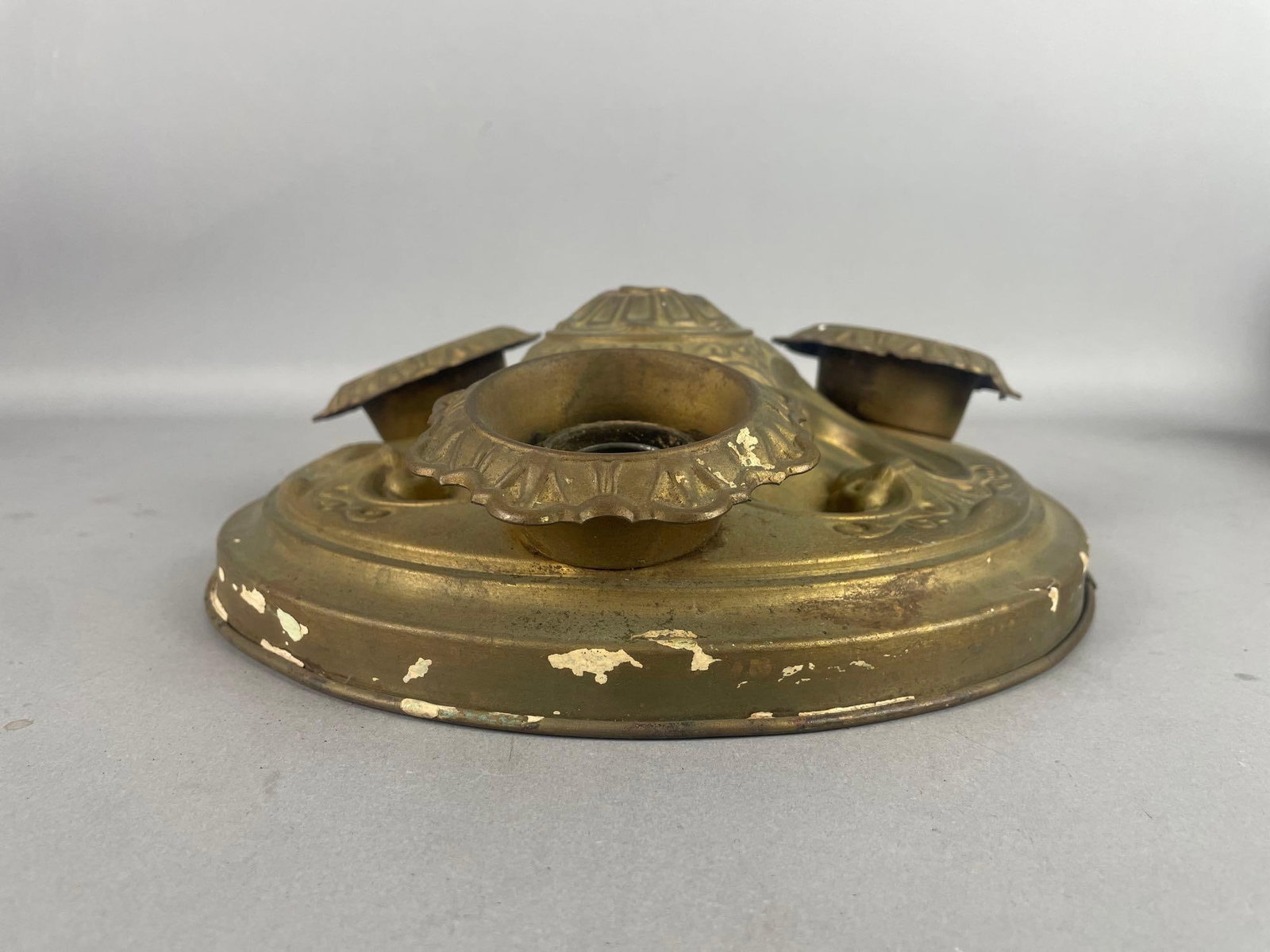 Antique Brass 3 Light Ceiling Fixture - 2