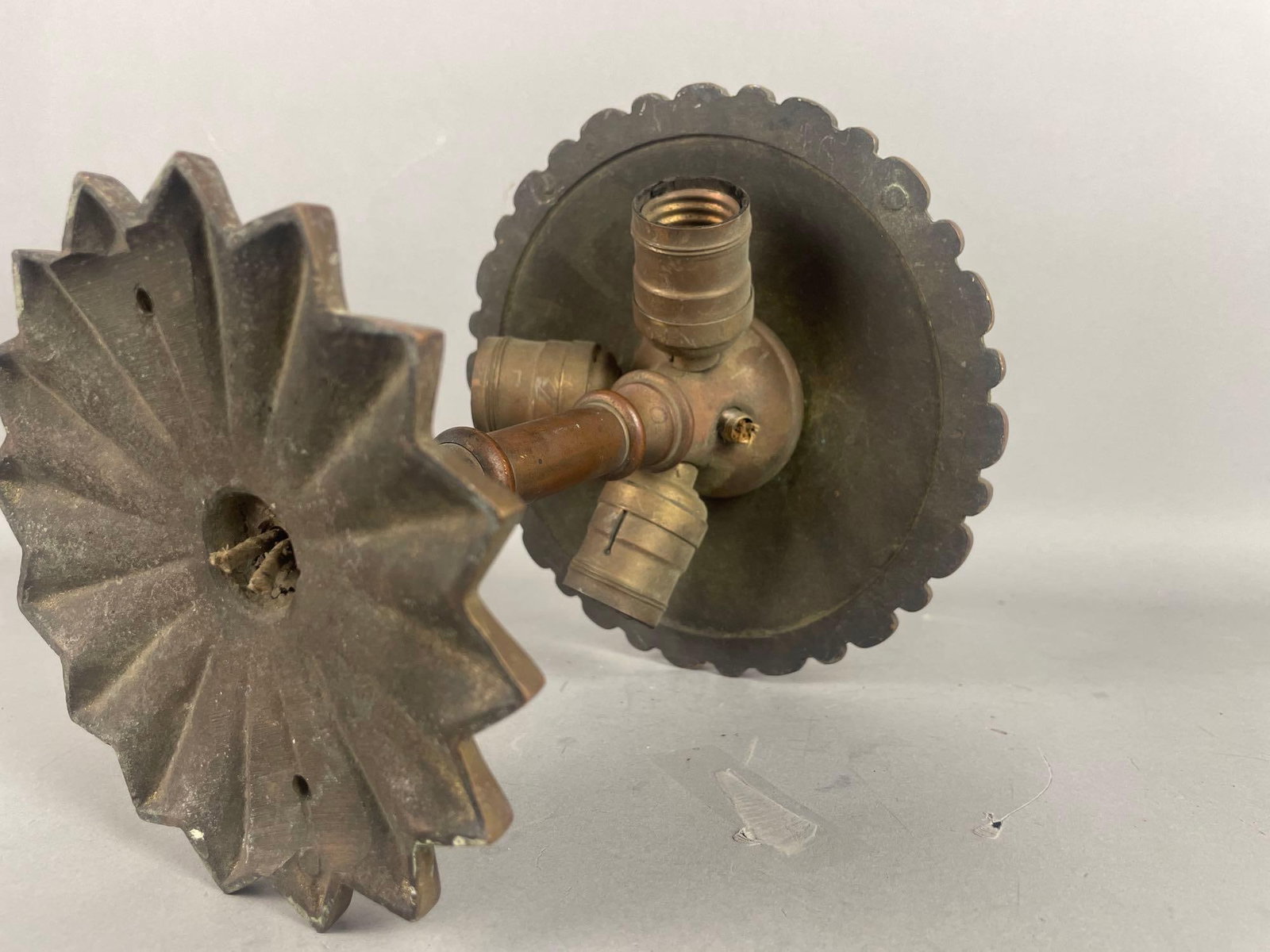 Antique Bronze 4 Light Ceiling Fixture - 3