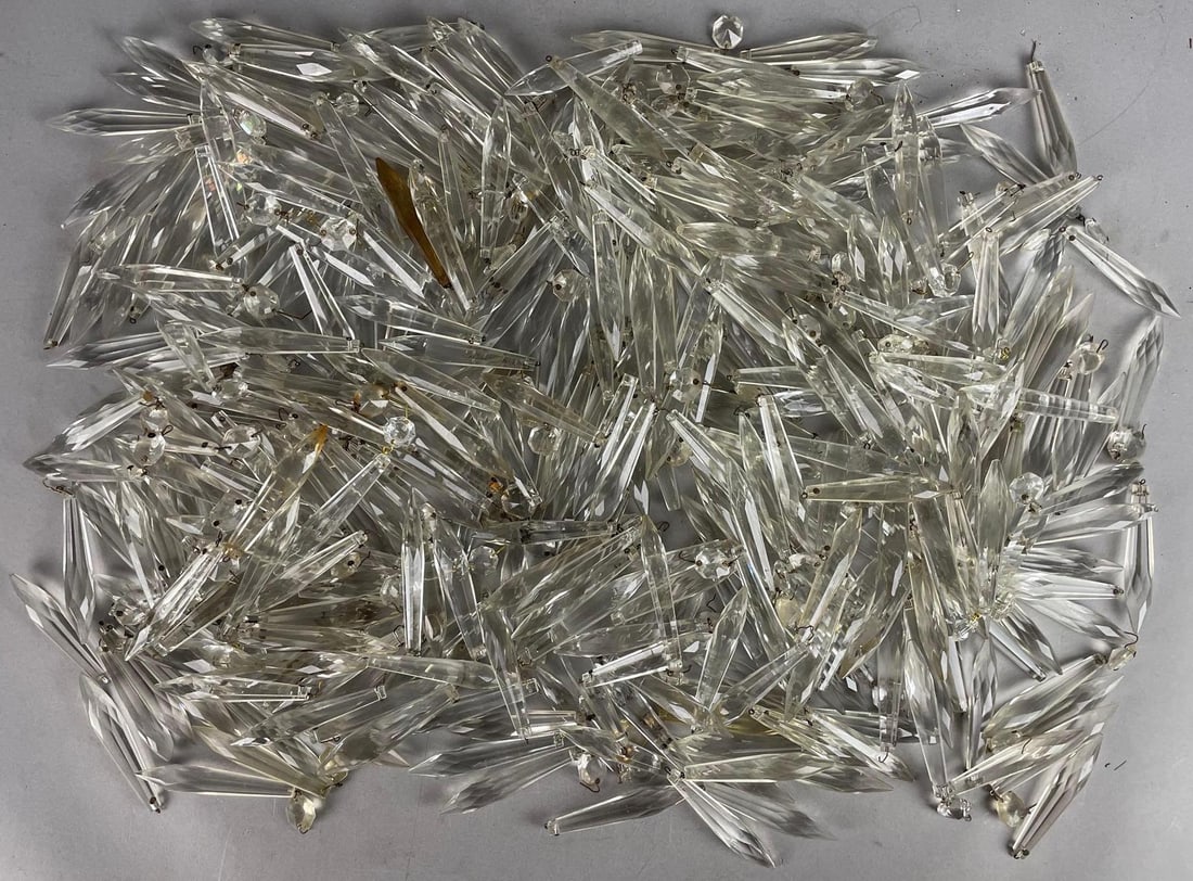 Group of Antique Chandelier Crystals and Plastic Prisms (1 of 3)