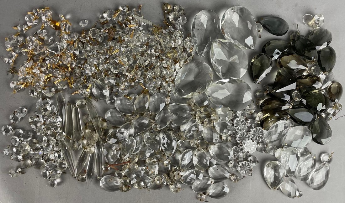 Group of Antique Chandelier Crystals