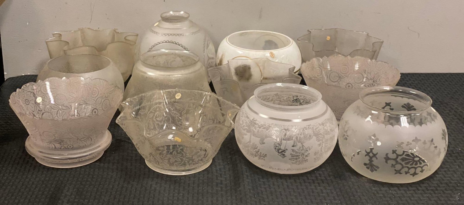 Group of Antique Glass Lamp Shades (1 of 3)