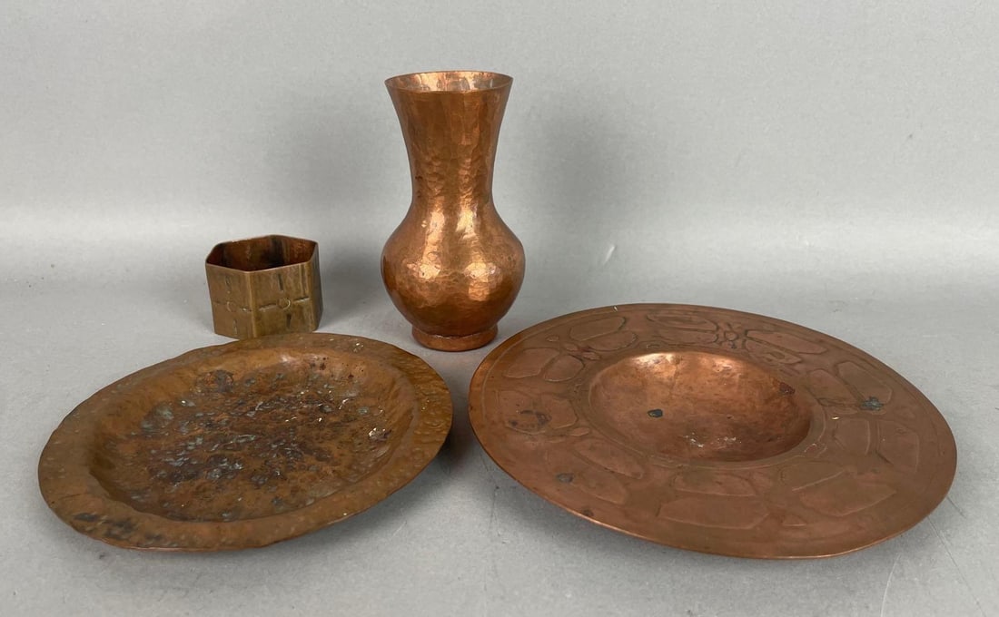 Group of Vintage Hammered Copper Items (1 of 3)