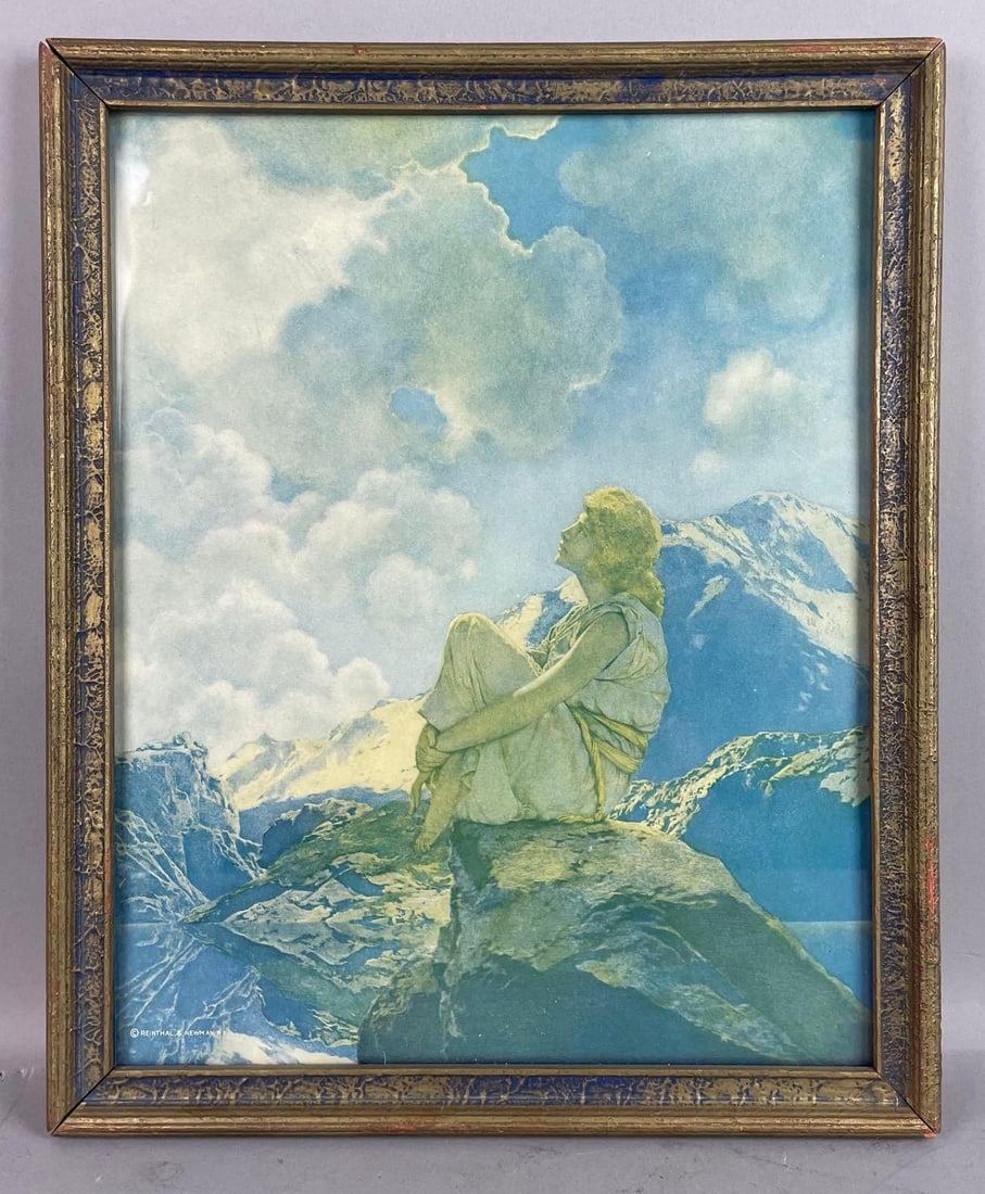 Antique Maxfield Parrish Morning Lithograph (1 of 2)
