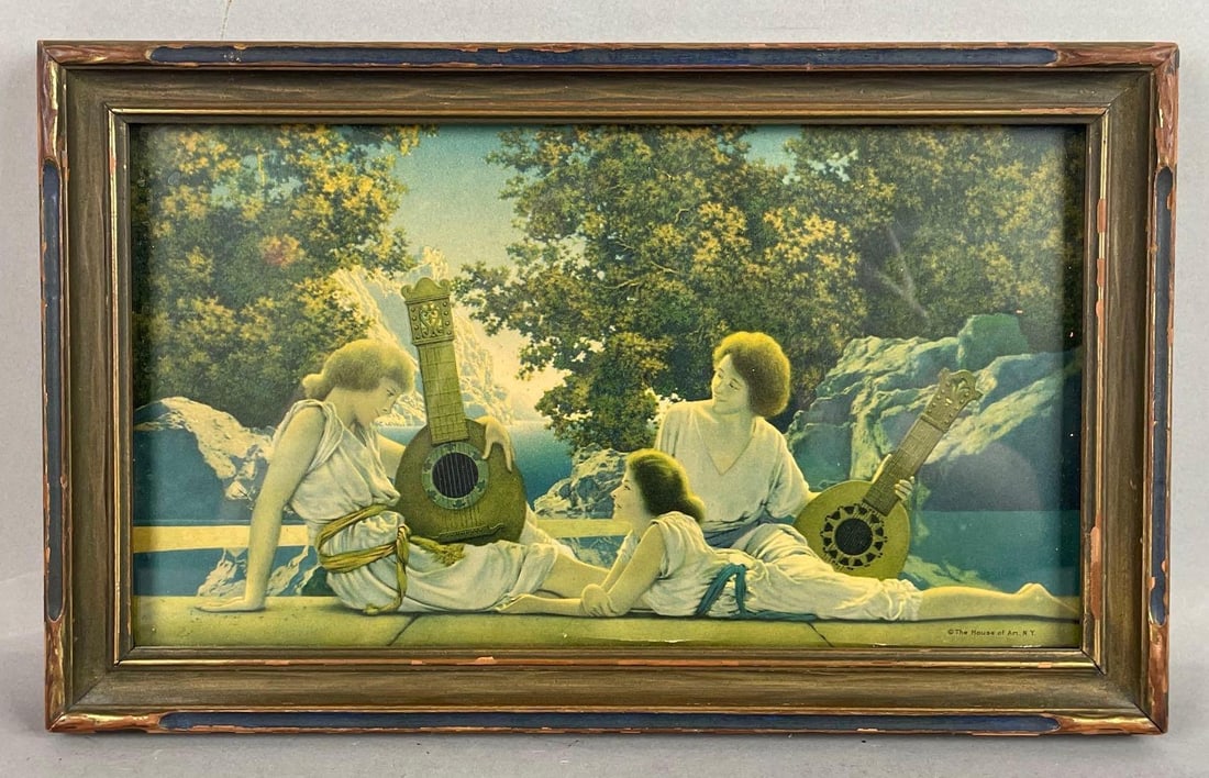 Antique Maxfield Parrish The Lute Players Lithograph (1 of 3)