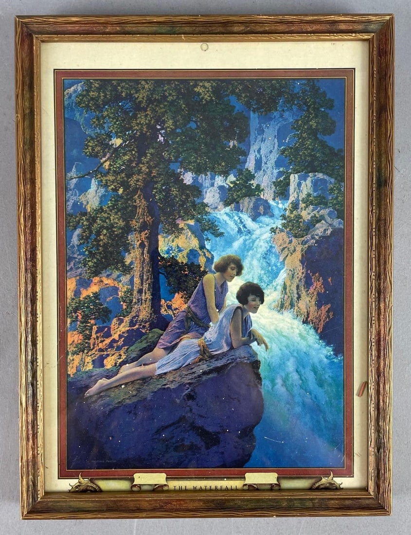 Antique Maxfield Parrish The Waterfall Lithograph (1 of 2)