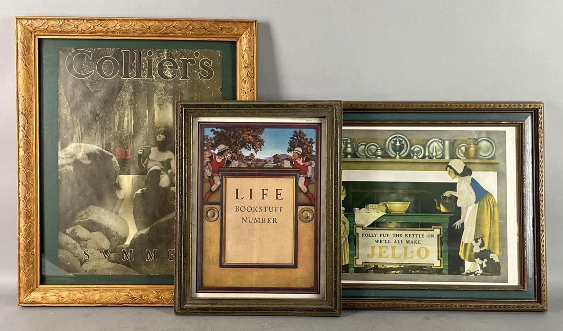 Group of 3 Antique Maxfield Parrish Lithographs (1 of 4)