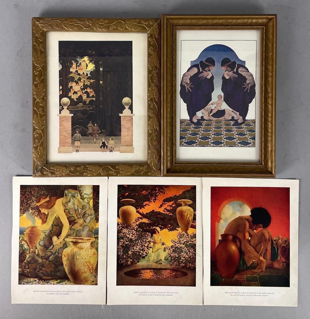 Group of 5 Vintage Maxwell Parrish Prints (1 of 3)