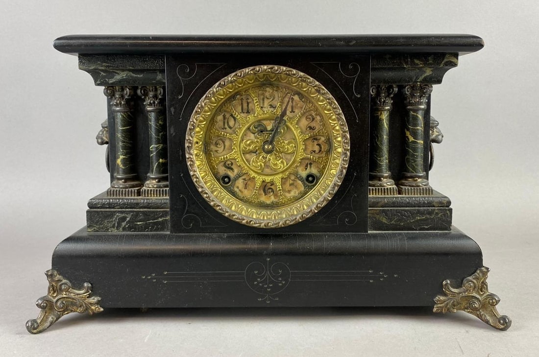 Antique E. Ingraham Co. Adamantine Wind-Up Mantel Clock (1 of 3)