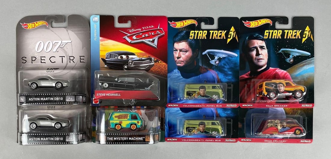 Group of Mattel Hot Wheels Pop Culture Die-Cast Vehicles (1 of 3)