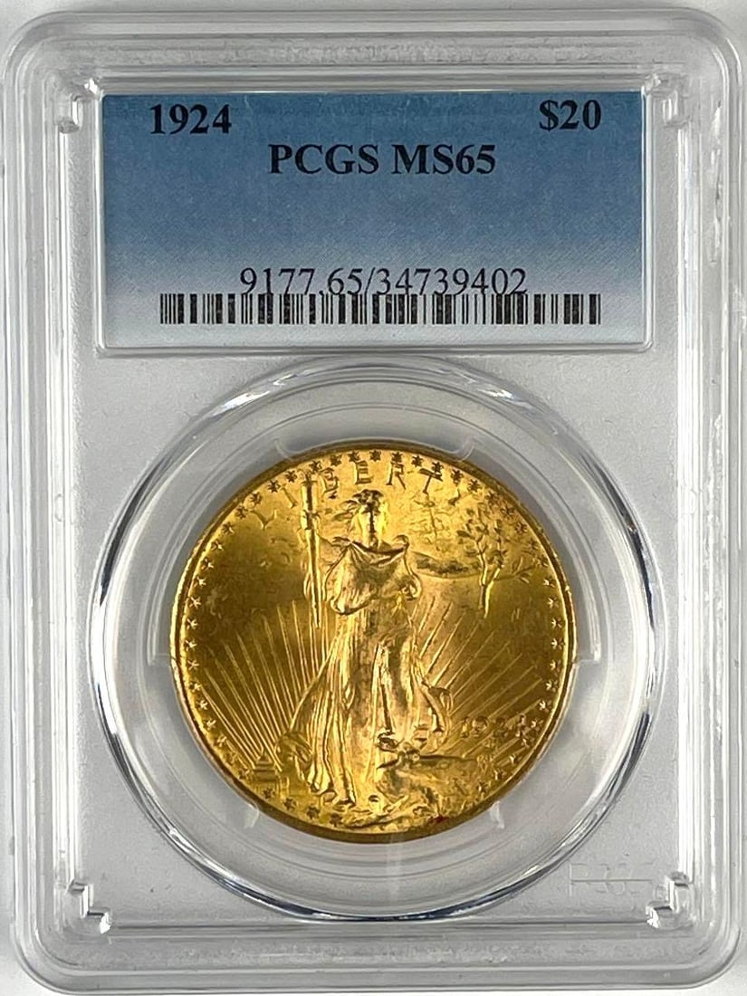 1924 US $20 Gold St Gaudens PCGS MS65 (1 of 2)