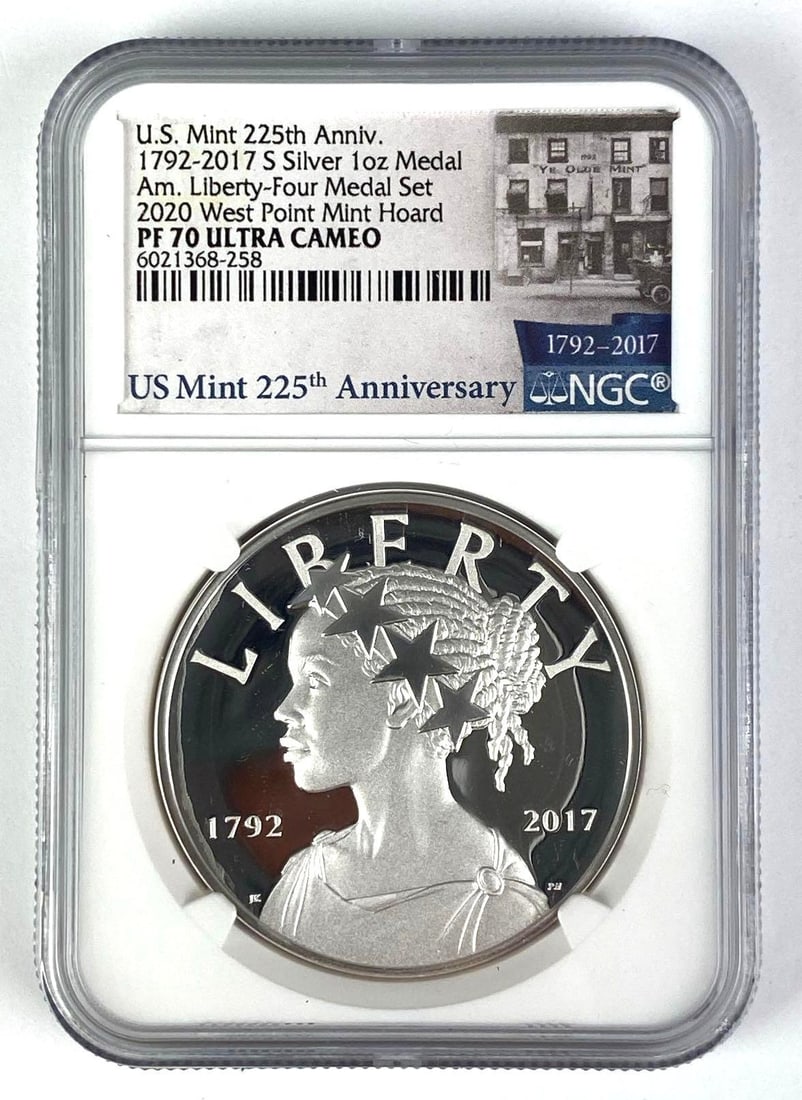 2017-P US Mint 225th Anniversary 1 Oz Medal NGC Ultra Cameo PF 70: 2017-P US Mint 225th Anniversary 1 Oz Medal NGC Ultra Cameo PF 70