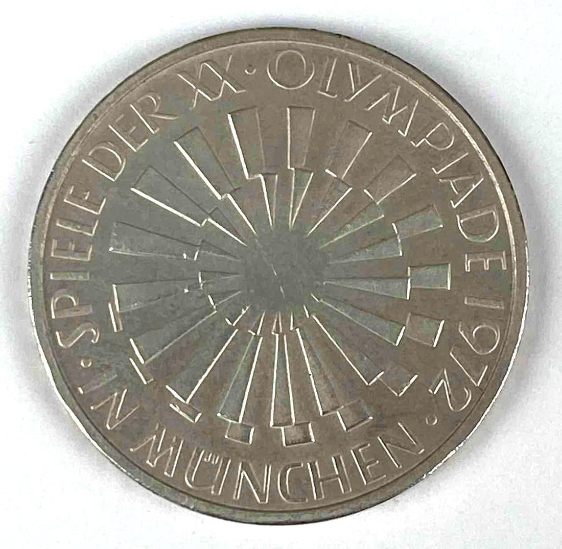 1972 West German 10 Deutsche Mark Olympic Games Silver Coin: 1972 West German 10 Deutsche Mark Olympic Games Silver Coin