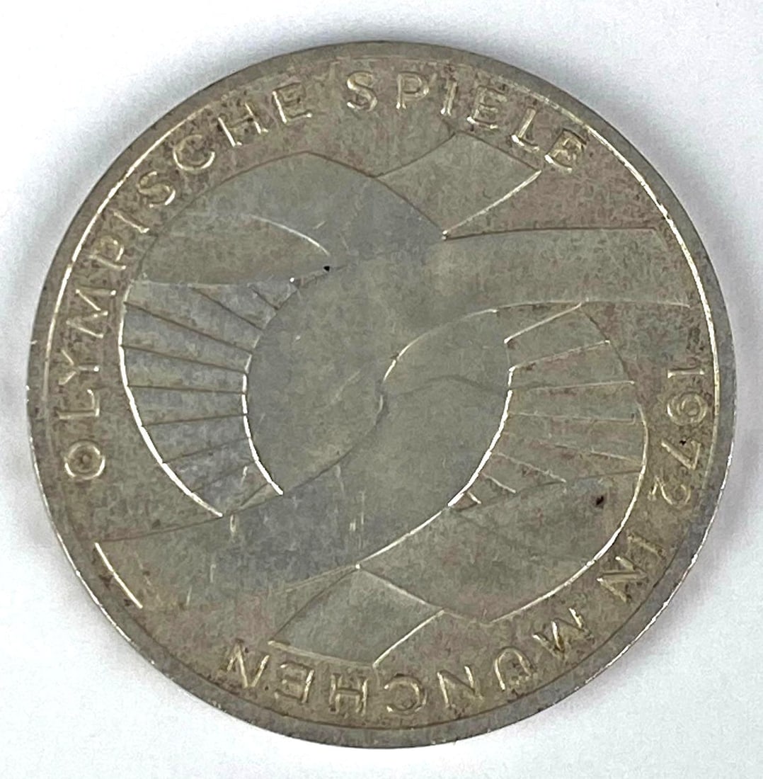 1972 West German 10 Deutsche Mark Olympic Games Silver Coin: 1972 West German 10 Deutsche Mark Olympic Games Silver Coin