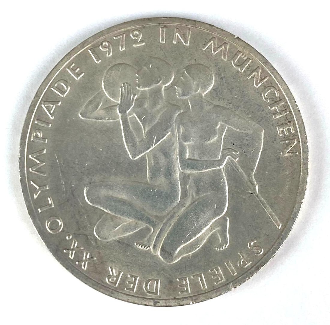 1972 West German 10 Deutsche Mark Olympic Games Silver Coin: 1972 West German 10 Deutsche Mark Olympic Games Silver Coin