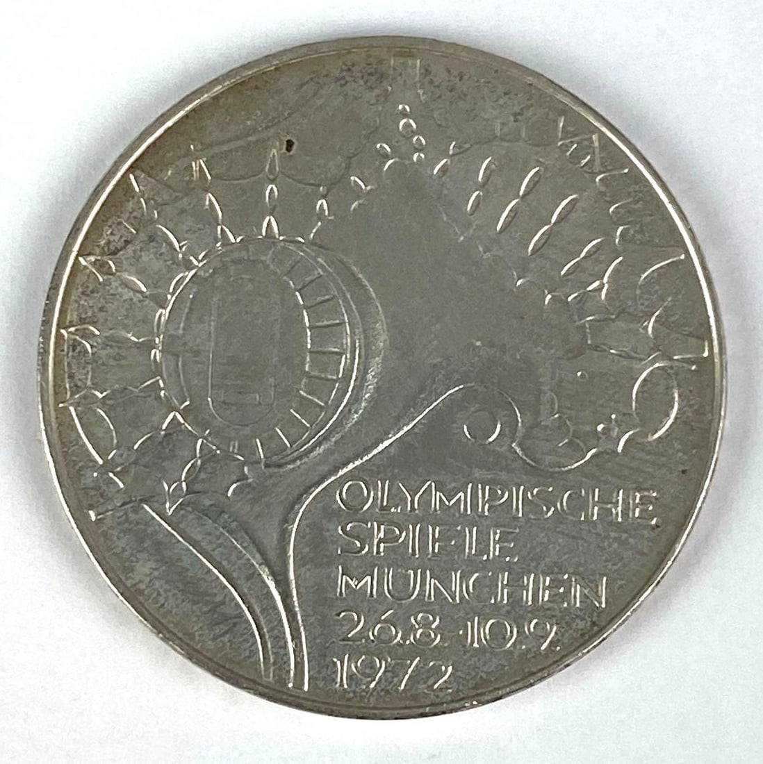 1972 West German 10 Deutsche Mark Olympic Games Silver Coin: 1972 West German 10 Deutsche Mark Olympic Games Silver Coin