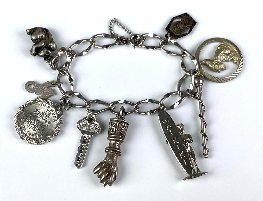 Sterling Silver Charm Bracelet (1 of 2)