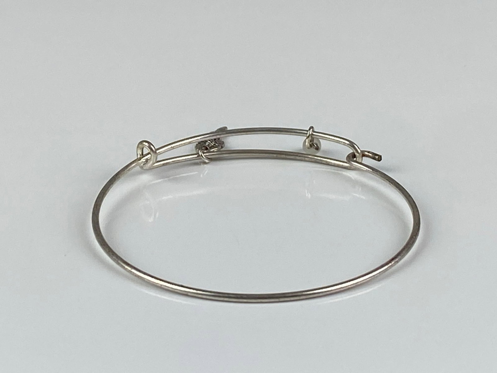 Steeling Silver Charm Hinged Bangle - 2