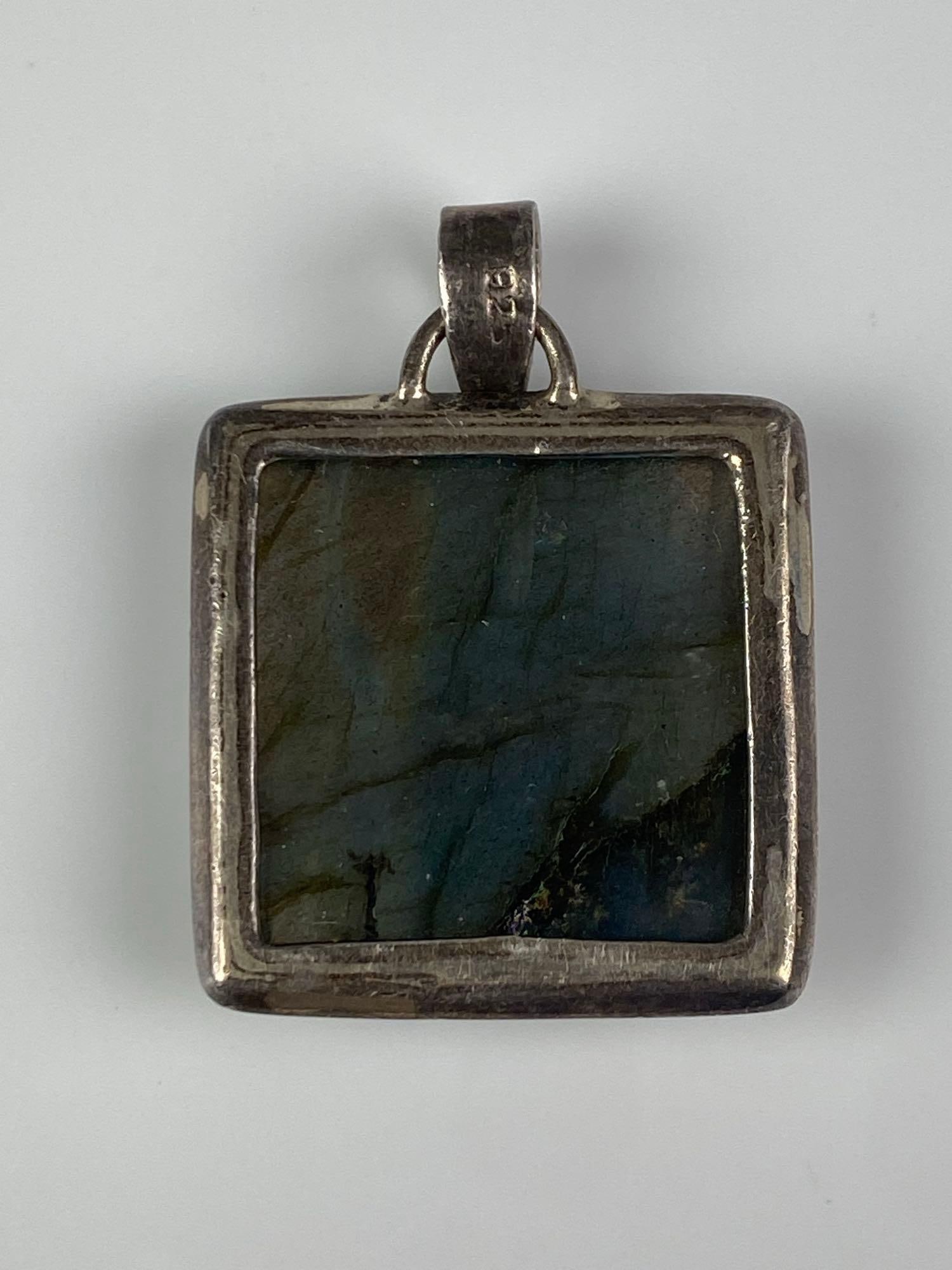 Sterling Silver Labradorite Pendant - 2