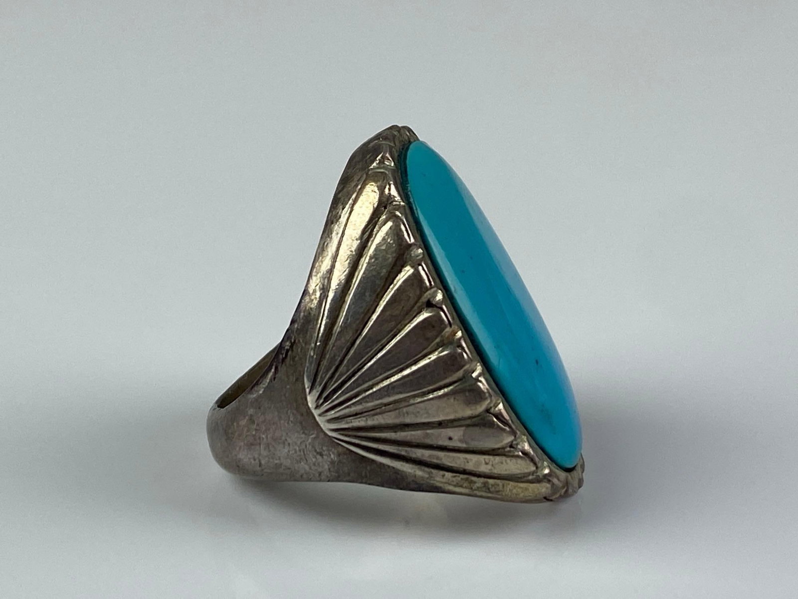 Sterling Silver Turquoise Statement Ring - 4