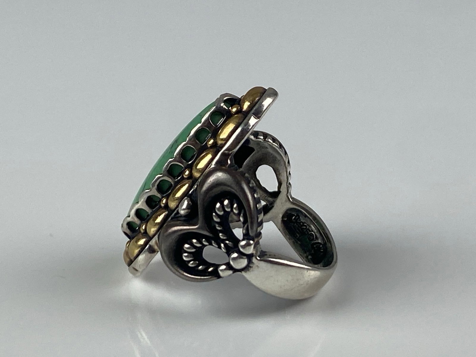 Signed Sterling Silver Turquoise Ring - 2