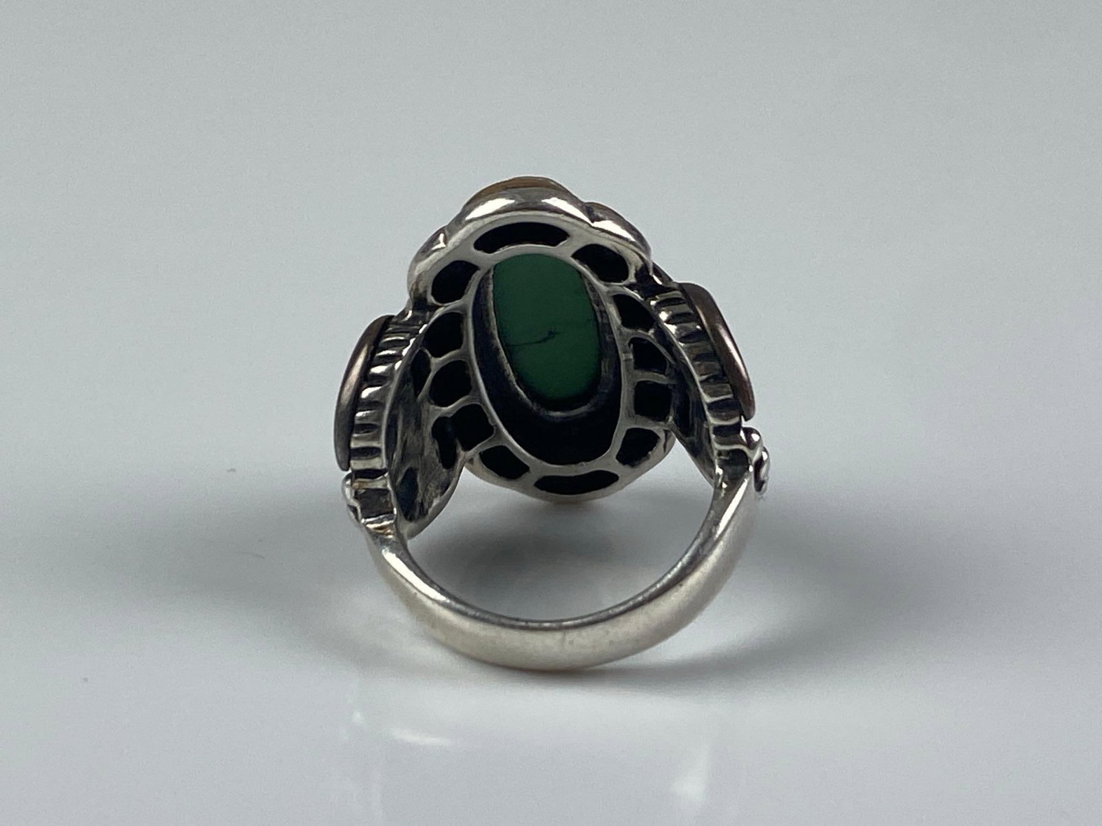 Signed Sterling Silver Turquoise Ring - 3