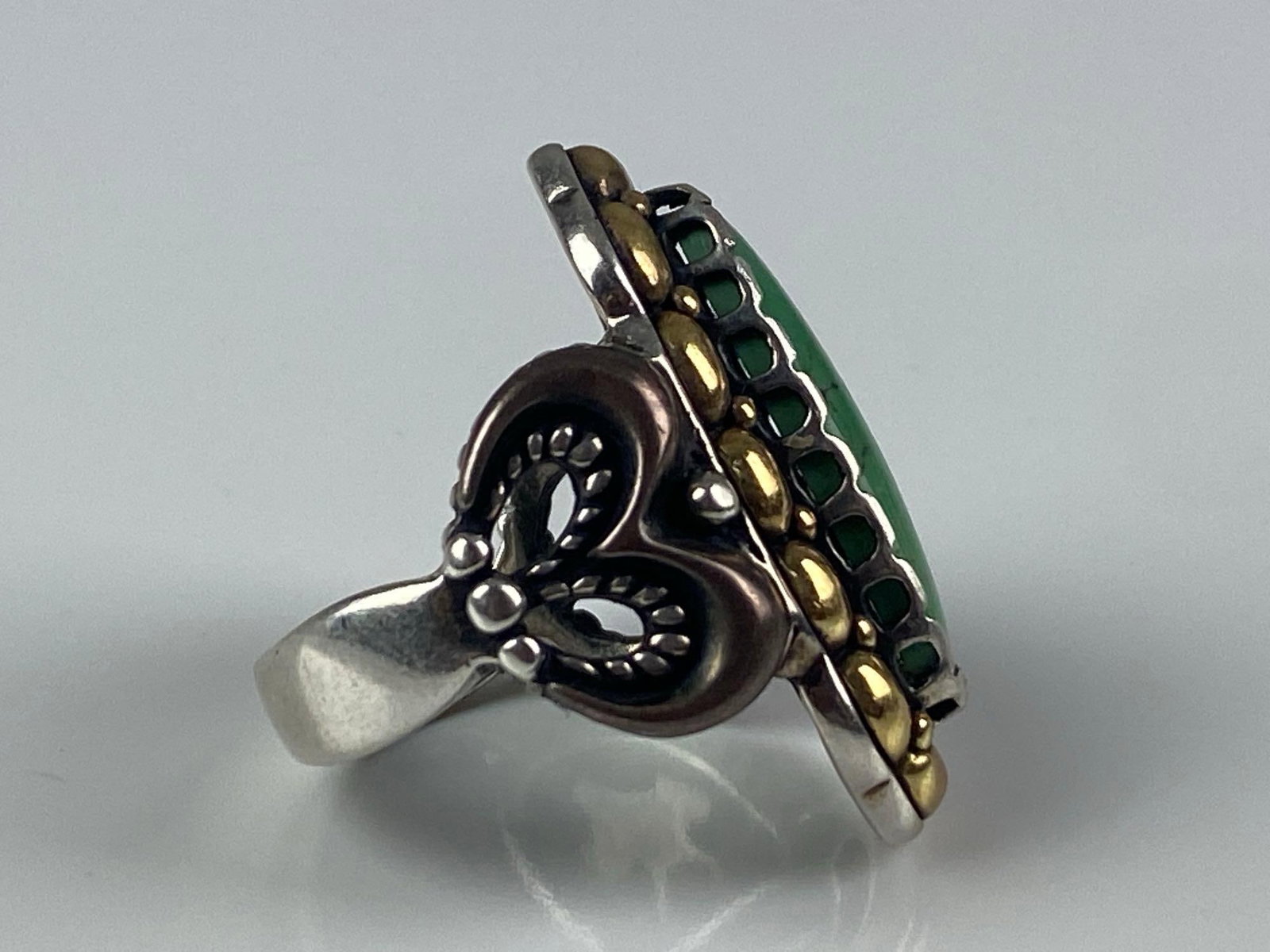 Signed Sterling Silver Turquoise Ring - 4