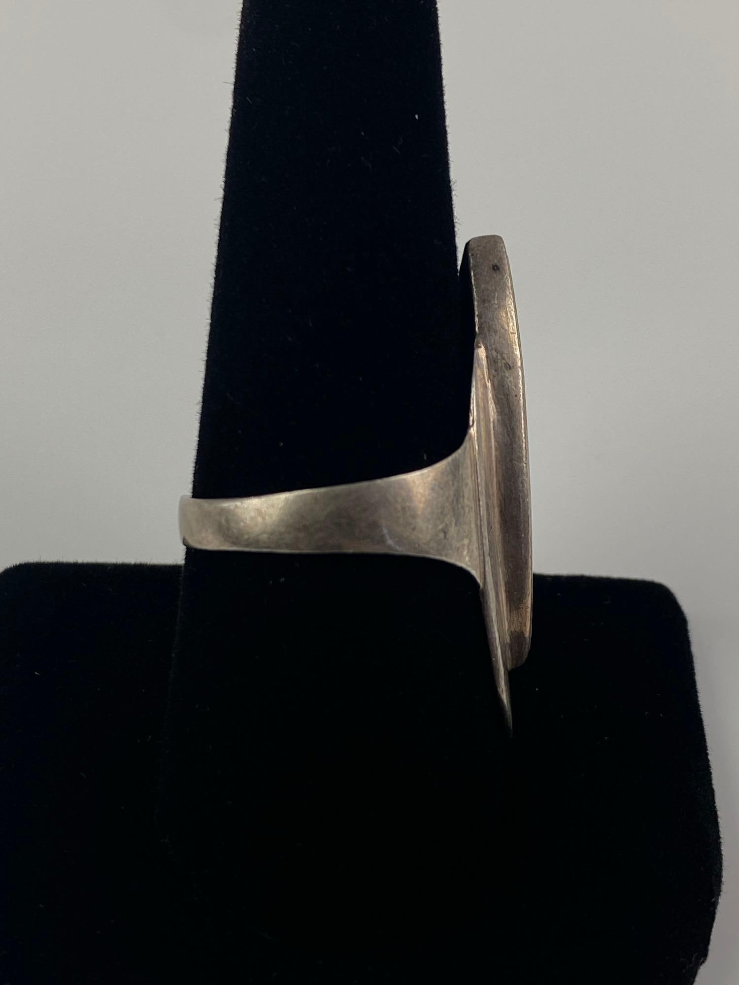 Sterling Silver Moonstone Knuckle Ring - 4