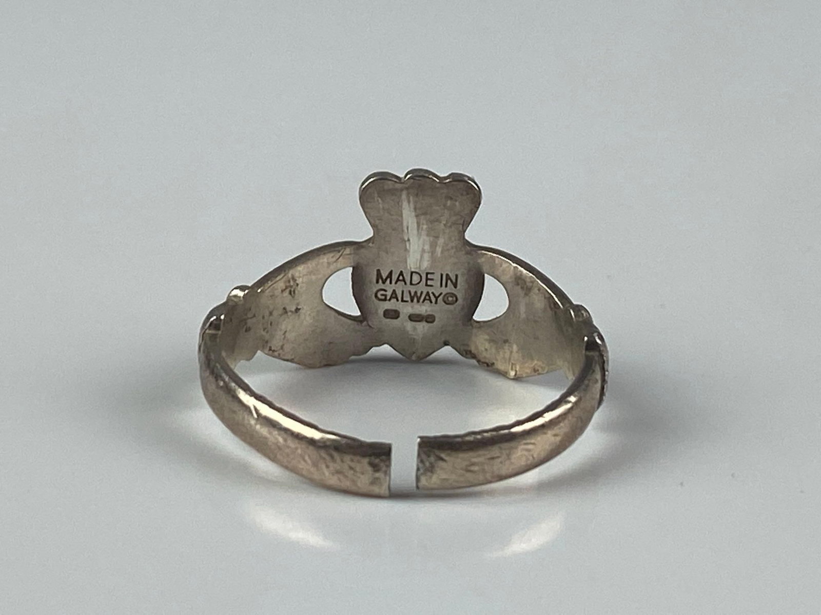 Irish Steeling Silver Claddagh Ring - 3