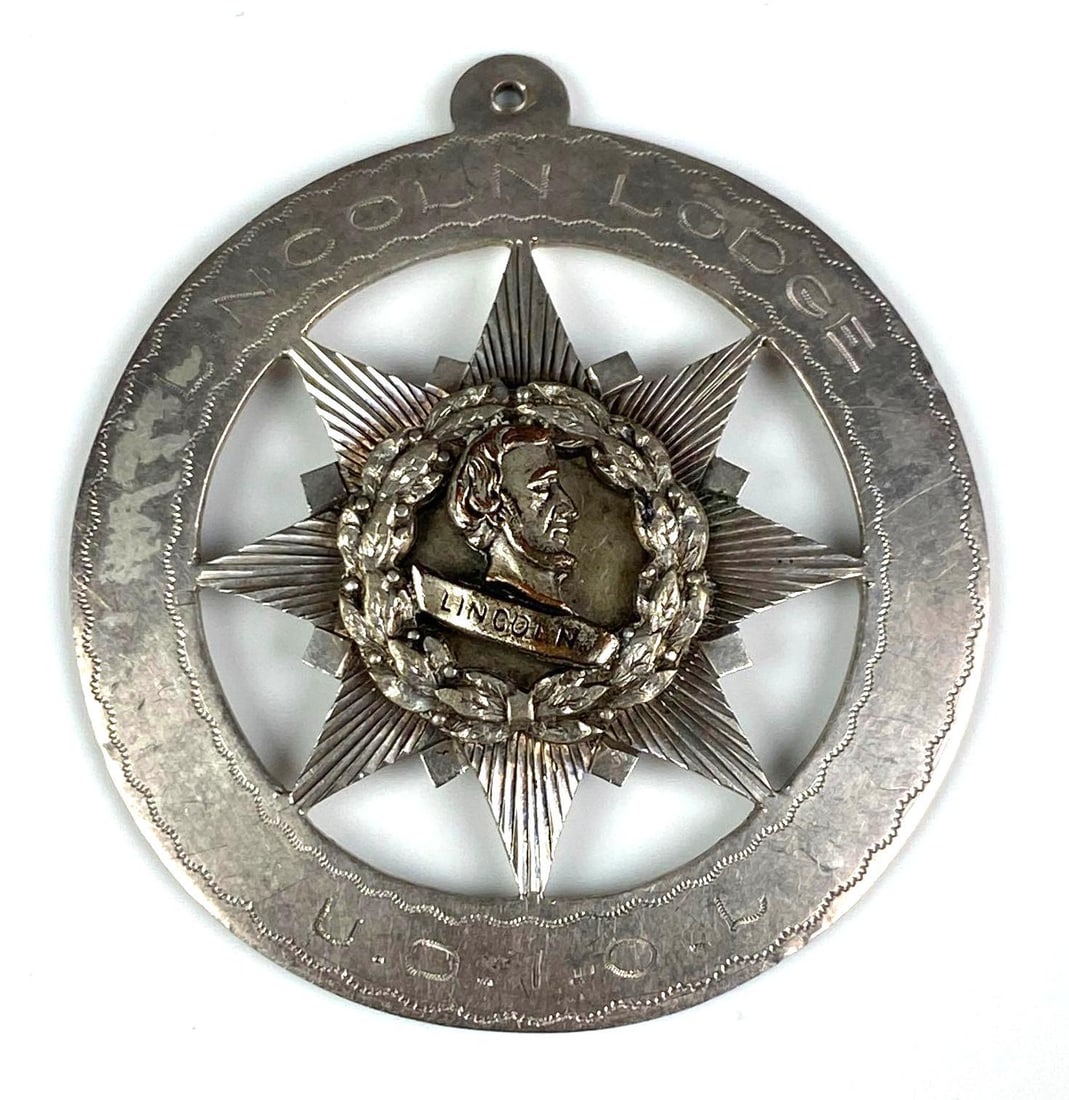 1903 Silver Lincoln Lodge Fraternal No. 33 Badge
