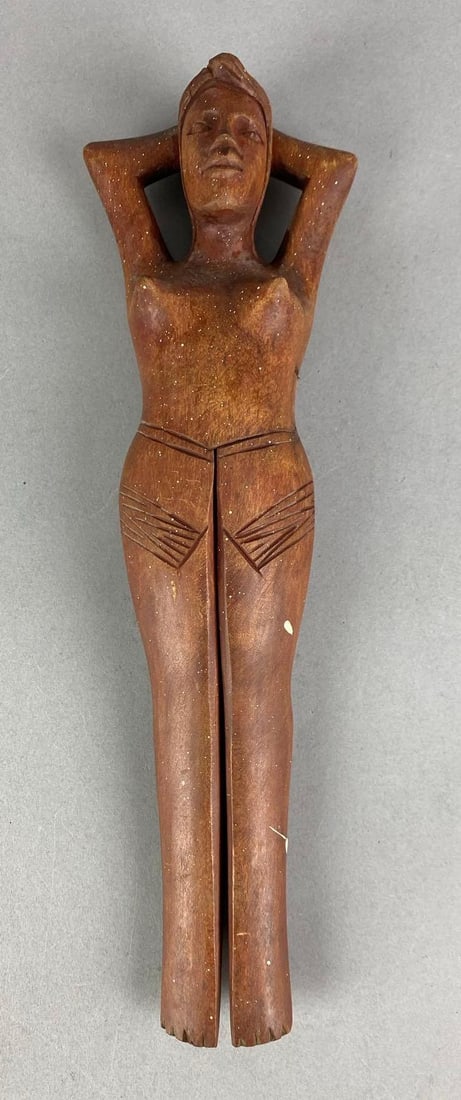 Adult Nude Woman Carved Wood Nutcracker (1 of 3)