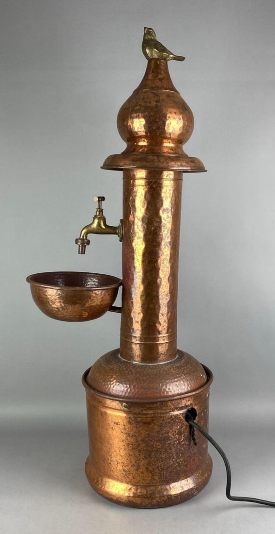 Hammered Copper and Brass Water Fountain (1 of 4)