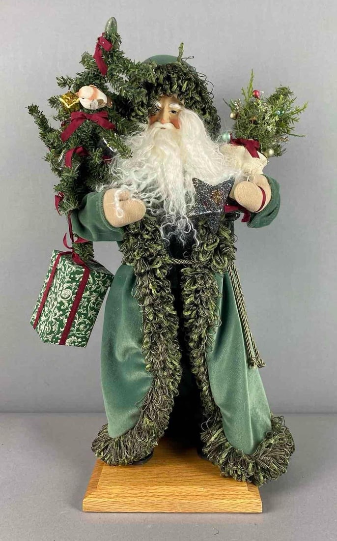 2005 Lynn Haney Holiday Glisten Santa Christmas Figure: Measure 18 tall.