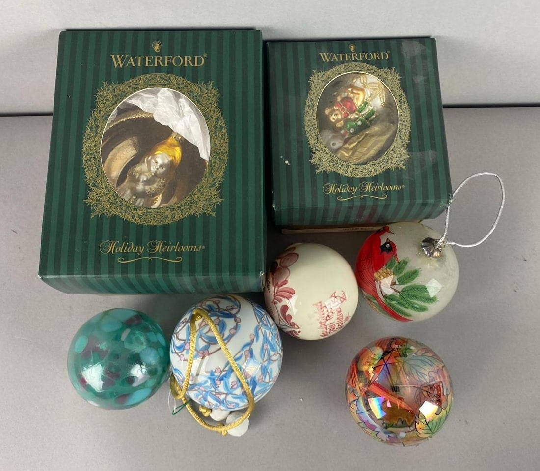Group of Assorted Vintage Waterford Holiday Heirloom Christmas Ornaments and More (1 of 3)