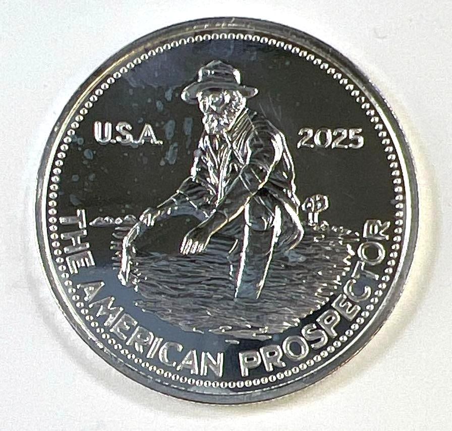 2025 Engelhard American Prospector 1 Oz .999 Fine Silver Round (1 of 1)