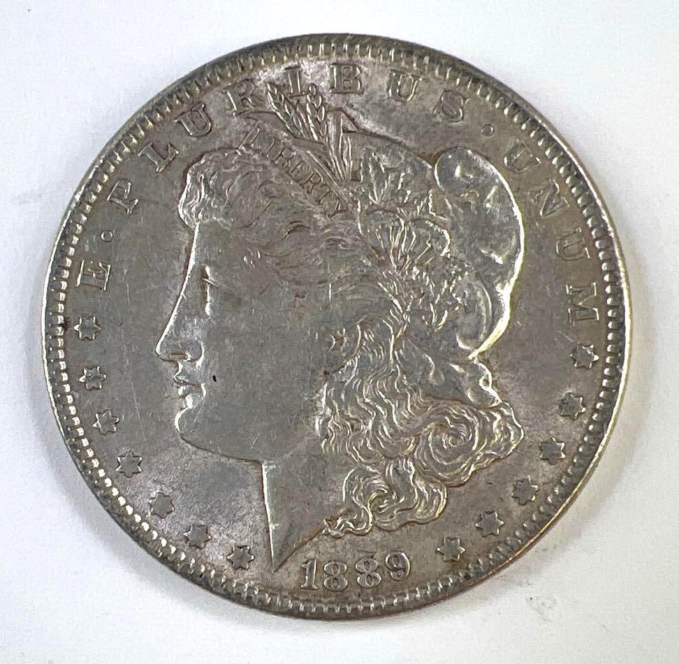 1889 US Morgan Silver Dollar (1 of 2)