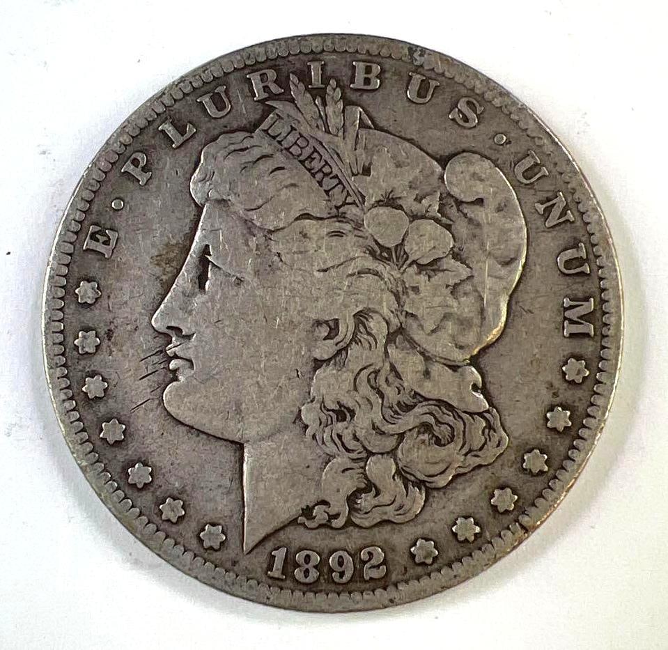 1892-S US Morgan Silver Dollar (1 of 2)