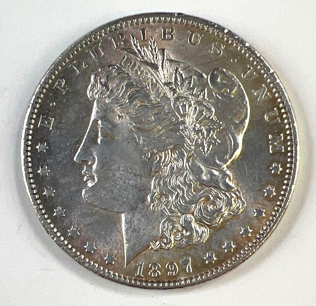 1897 US Morgan Silver Dollar (1 of 2)