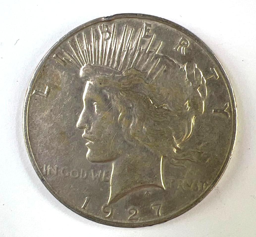 1927-D US Peace Silver Dollar (1 of 2)