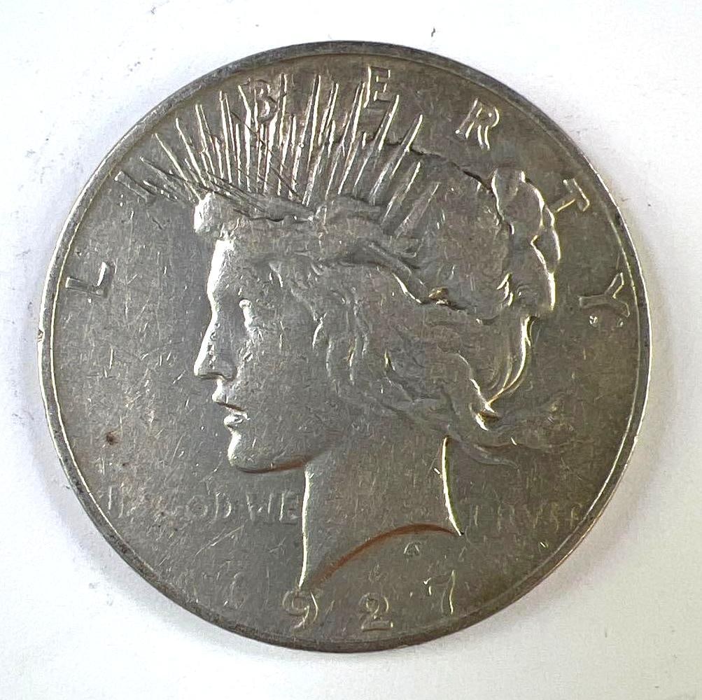 1927-D US Peace Silver Dollar (1 of 2)