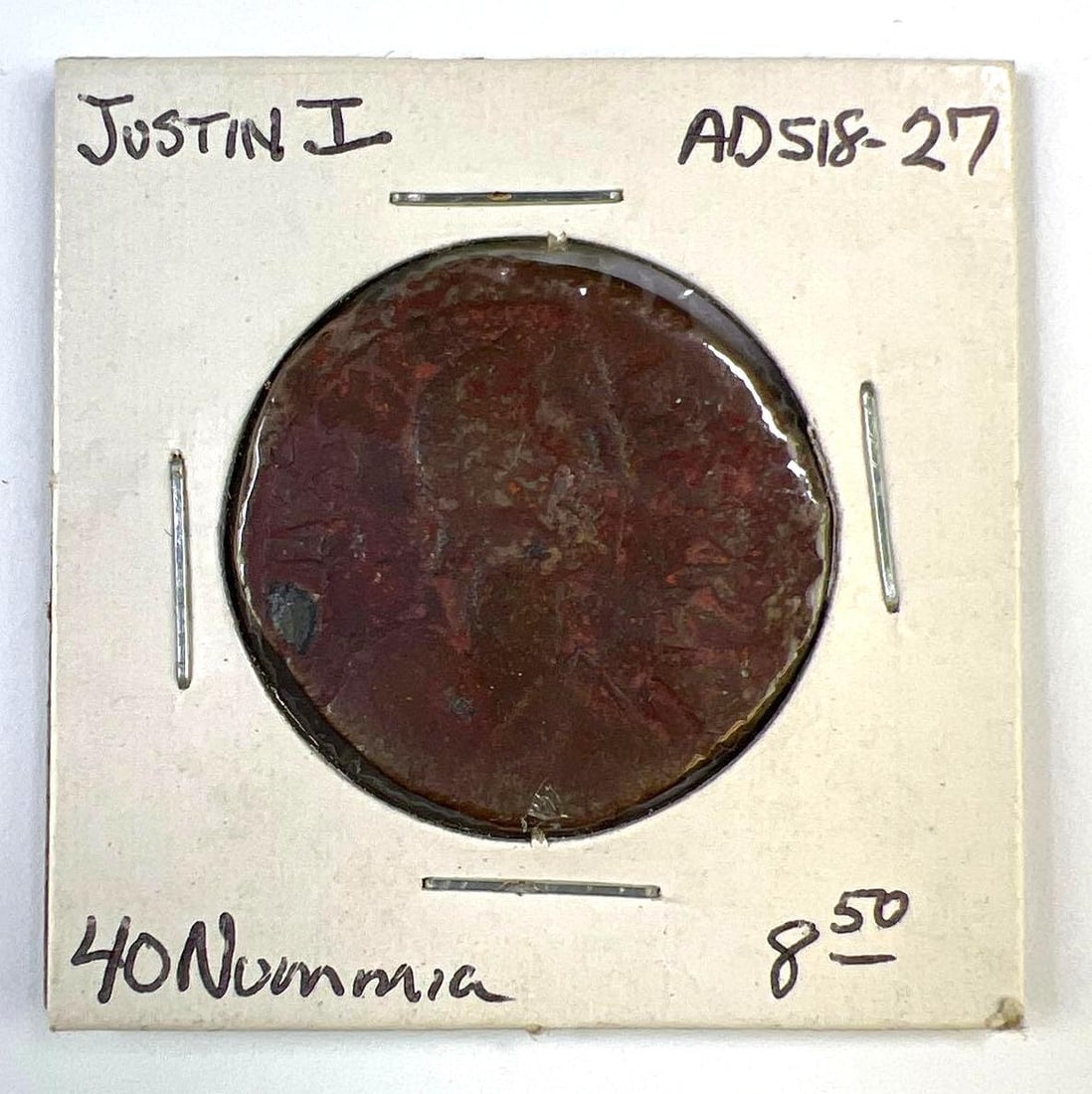 Justin I Byzantine AE 40 Nummia (Follis) Bronze Coin (1 of 2)