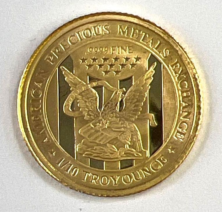 APMEX 1/10 Troy Ounce .9999 Fine Gold Coin: APMEX 1/10 Troy Ounce .9999 Fine Gold Coin