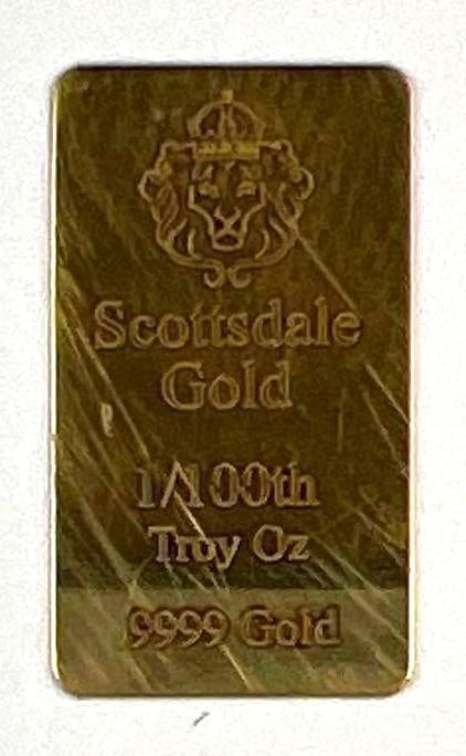Scottsdale Gold 1/100 Troy Oz .9999 Fine Gold Piece (1 of 2)