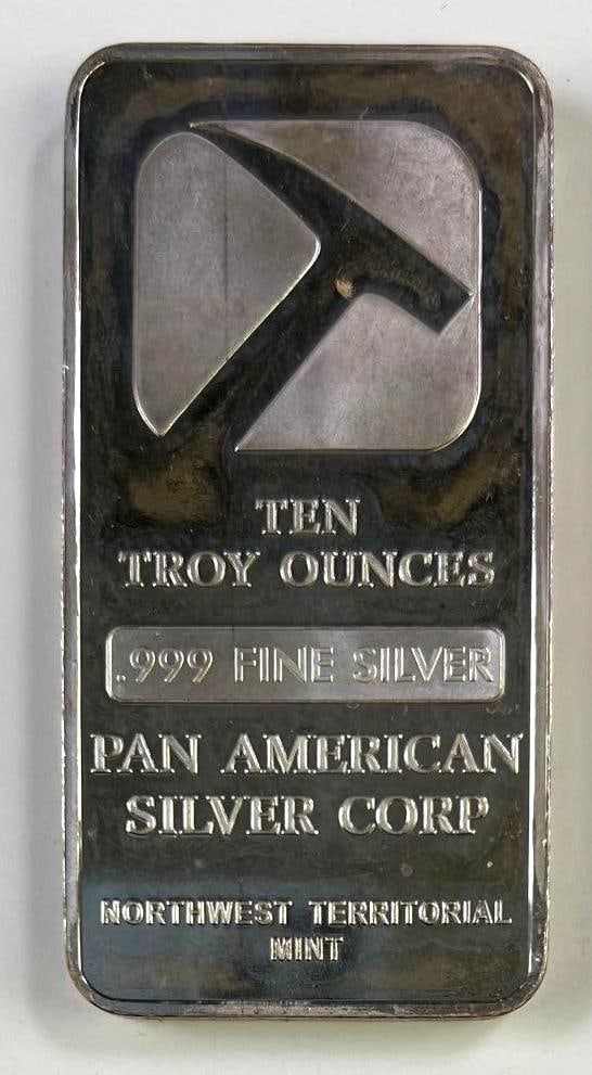 Pan American Silver Corp. 10 oz .999 Fine Silver Bar (1 of 2)
