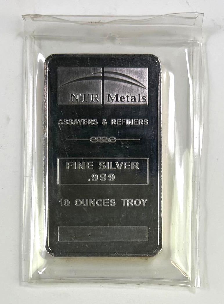 NTR Metals 10 oz .999 Fine Silver Bar (1 of 2)