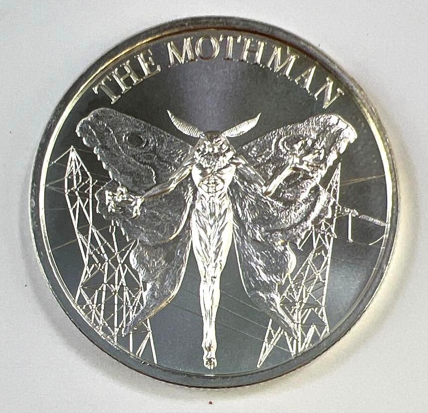 The Mothman 1 oz .999 Fine Silver Round (1 of 2)
